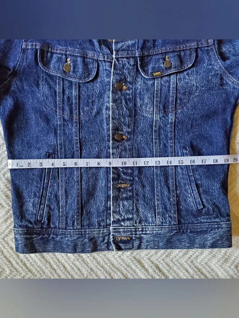 Vintage 80s Lee Riders Acid Wash Denim Trucker Jacket USA Made S